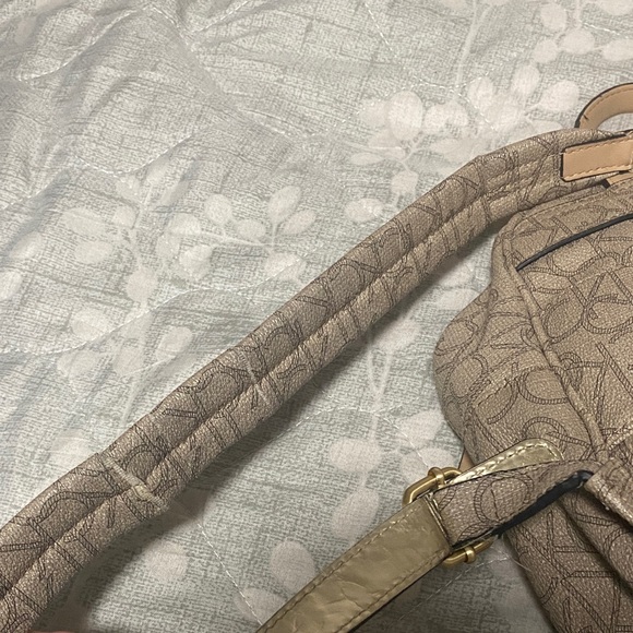 Calvin Klein Tan Monogram Backpack - Picture 5 of 8